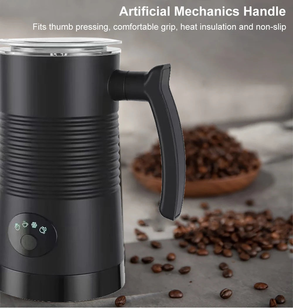 Electric Milk Frother 4 in 1 Hot and Cold Foam Maker for Milk Automatic Rotary Foamer for Coffee Cappuccino Latte Milk Frother