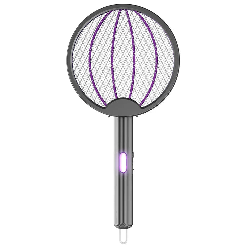 3 in 1 Foldable USB Rechargeable 3000V Mosquito Fly Swatter UV Trap LED Dual Switch Safe Grid 0° Wall Stick Bug Zapper