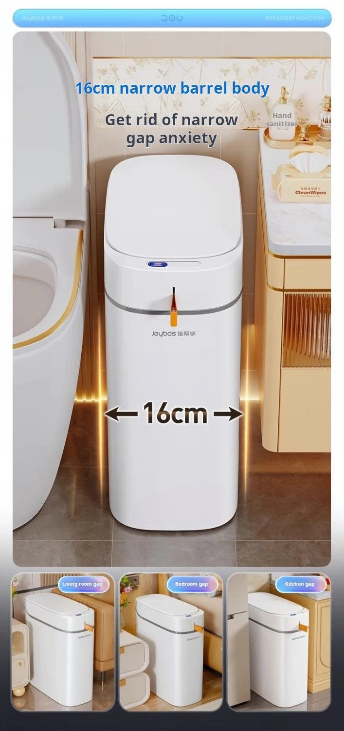 JOYBOS Smart Sensor Trash Can With Auto Adsorption Bag Rechargeable Garbage Trash Can For Home Toilet Living Room Household