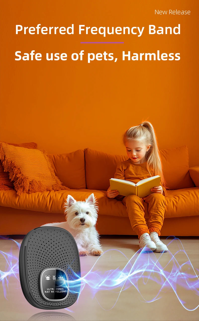 Ultrasonic Rodent Repeller Electronic Pest Control for Mice Rats Harmless Sound Waves Intelligent Home Household