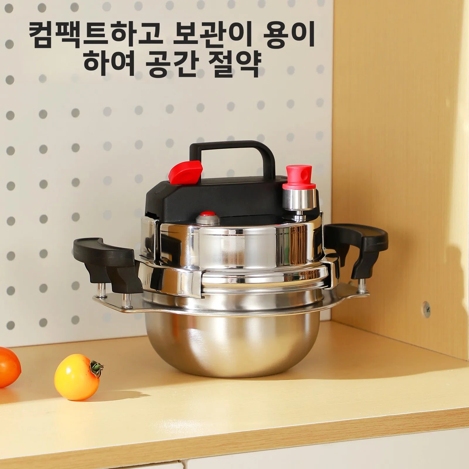 304 Stainless Steel Pressure Cooker, Includes Wooden Stand, Compatible with Gas Stoves, Suitable for Cooking Rice and Boiling Meat.