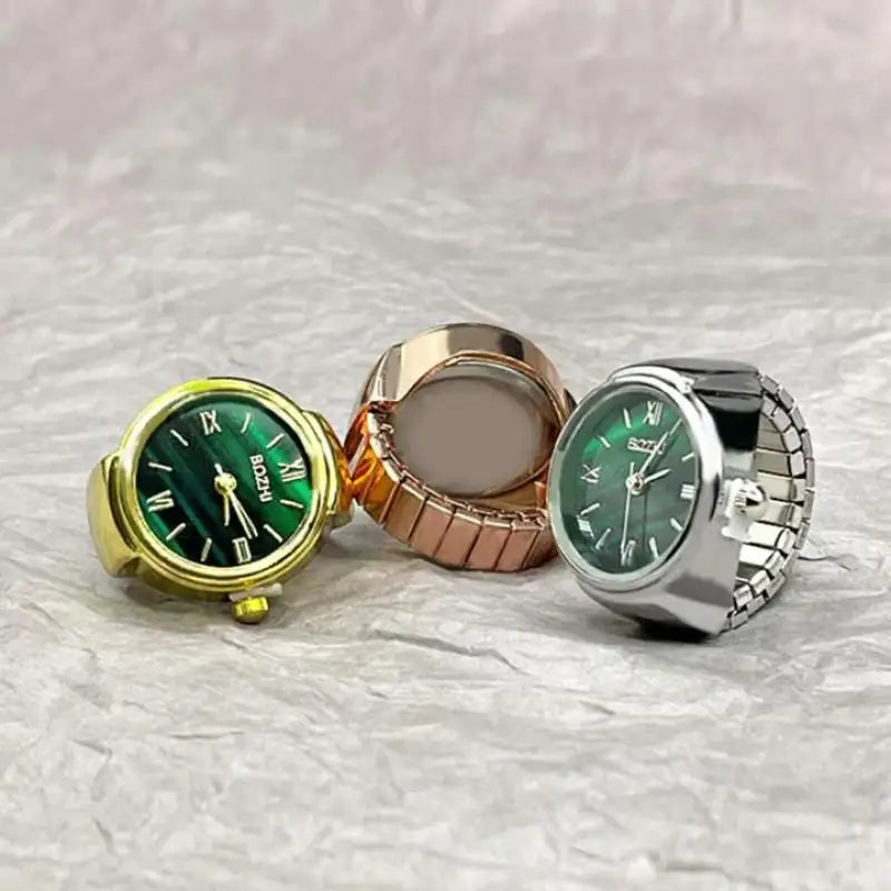 Best-Selling Vintage Look Finger Ring Watch; Alloy Shell Design; Ideal Men's Accessory Women's Gift; Quartz Fashion Watch