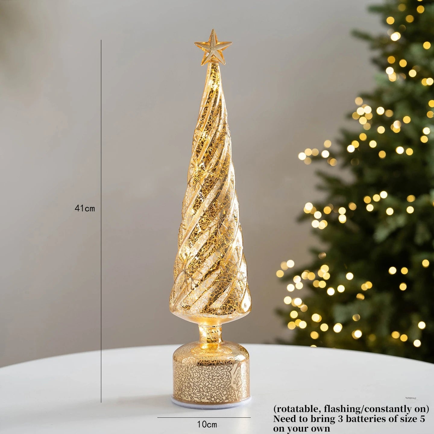 Portable Christmas Tree Night Light | 100% Cordless for Bedroom Desk | Battery Not Included | Romantic Xmas Decor Gift