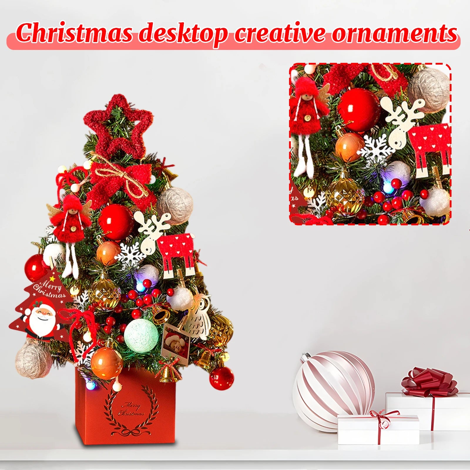 Classic Exquisite Christmas Tree Christmas Creatively Desktop Ornaments Family Festival Party Atmosphere Decoration Supplies