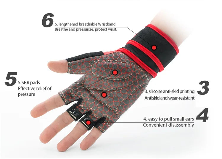 Half Finger Gym Gloves for Weight Training