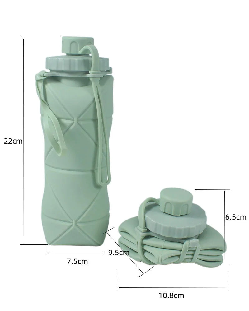 Collapsible Silicone Water Bottle 600ml