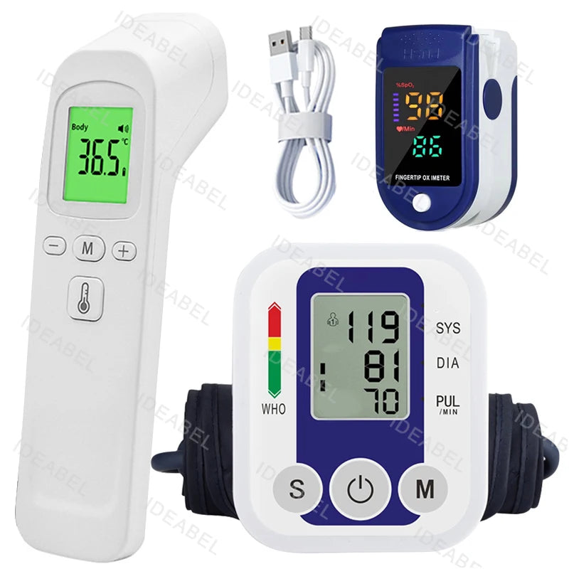 Tensiometer Heart Rate Pulse Meter BP Monitor Healthy Digital Arm Blood Pressure Meter Cuff Medical Automatic Pressure Tonometer