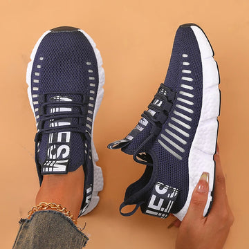 Women’s Breathable Lightweight Running Sneakers – Lace-Up