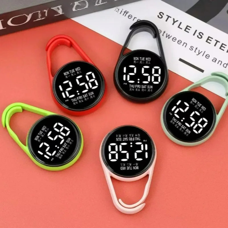 Luminous LED Electronic Watch Function Practical Digital Clock Pocket Watch for Student Mountaineer Portable Water Drop Keychain