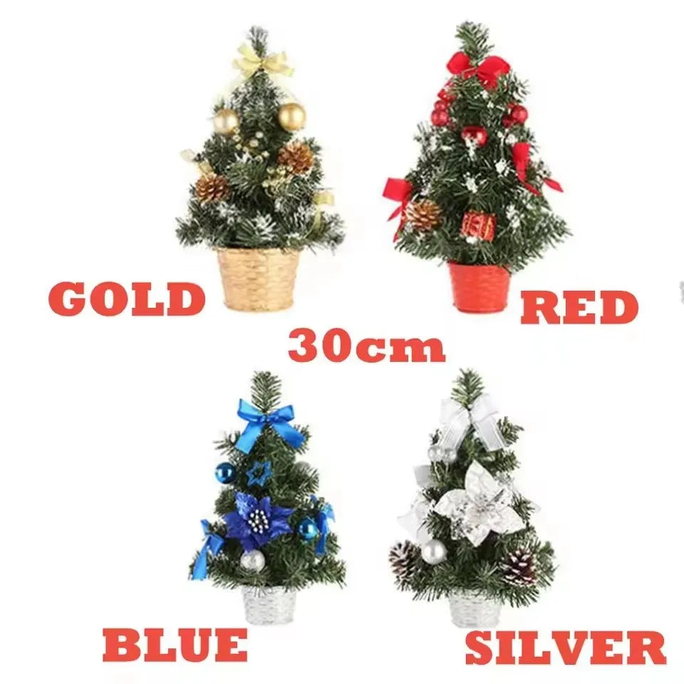 Christmas Tree Decorations Children DIY Handicraft Home Bedroom Party 20/30/40cm Artificial Christmas Tree 2023 New Year Gift