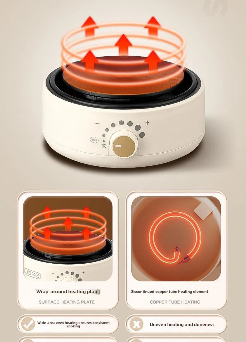 Electric Cooker 110V/220V Cooking Pot Foldable Hotpot 1.6L Portable Multi cookers Split Type Rice Cooker Frying Pan Home Travel