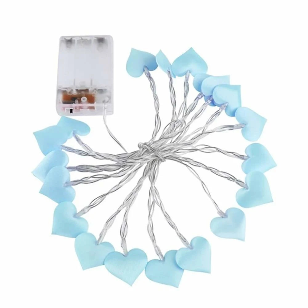 LED Heart Shape String Lights 1.5M 3M Indoor Fairy Lights Christmas Decoration Garland For Valentines Day Living Room Decoration