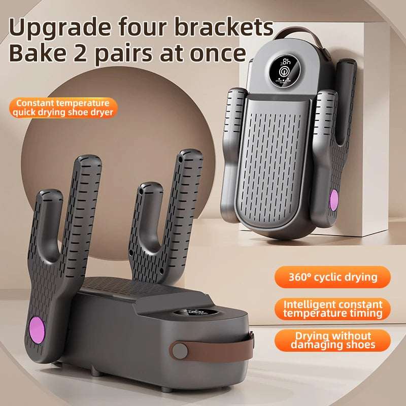 Shoe Dryer Boot Warmer UV Sterilizer Fast Drying Deodorizer Intelligent Timer for Boots Sneakers Home Use Portable Electric