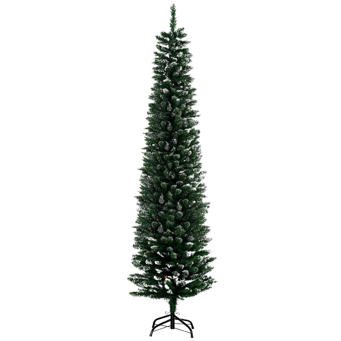 HOMCOM 6FT Artificial Snow Dipped Christmas Tree Home Indoor Decoration Green
