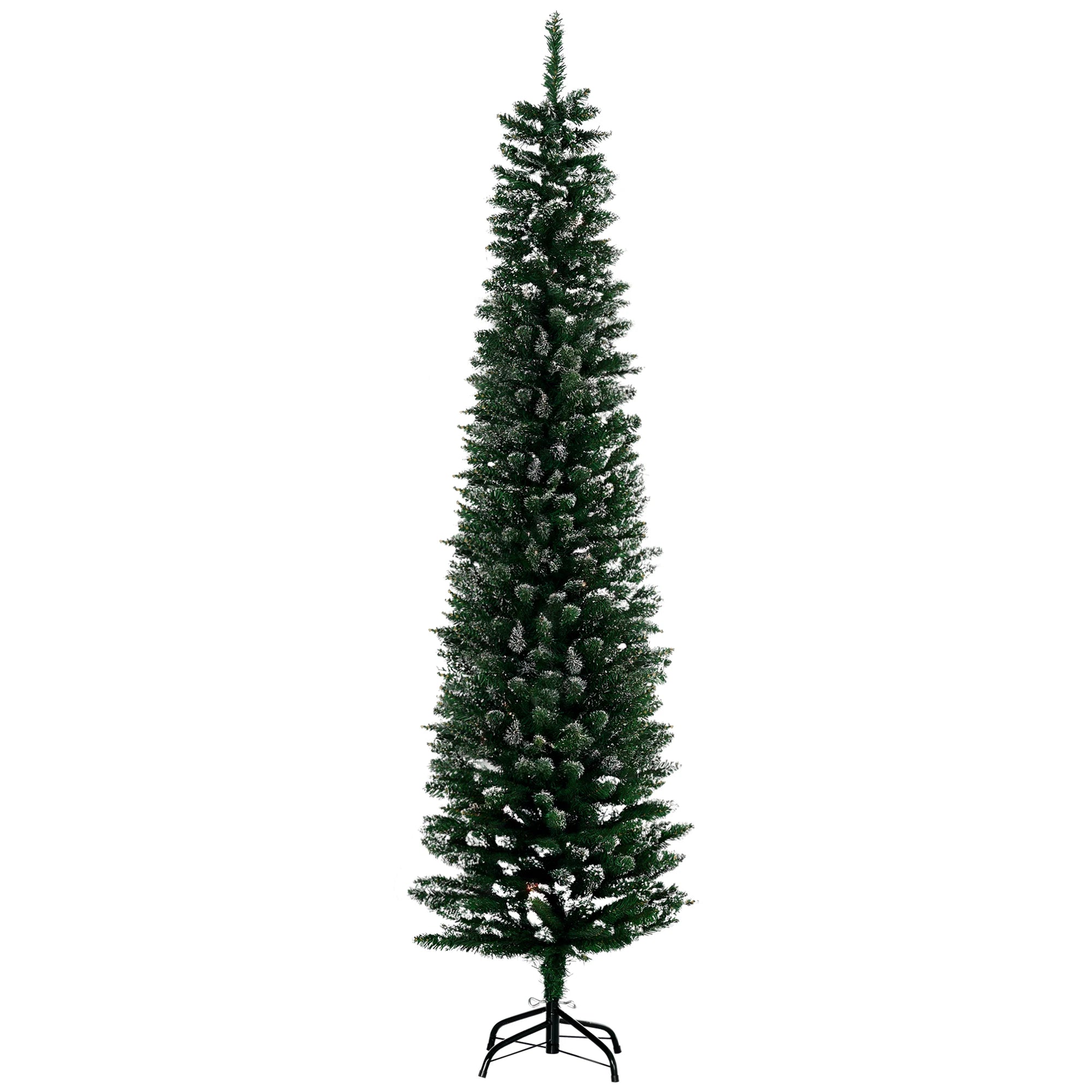 HOMCOM 6FT Artificial Snow Dipped Christmas Tree Home Indoor Decoration Green