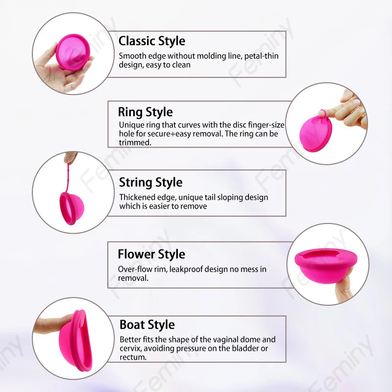 Medical Silicone Menstrual Disc With String Menstrual Cup Period Menstrual Collector Menstruation Disk Women Health Care Hygiene