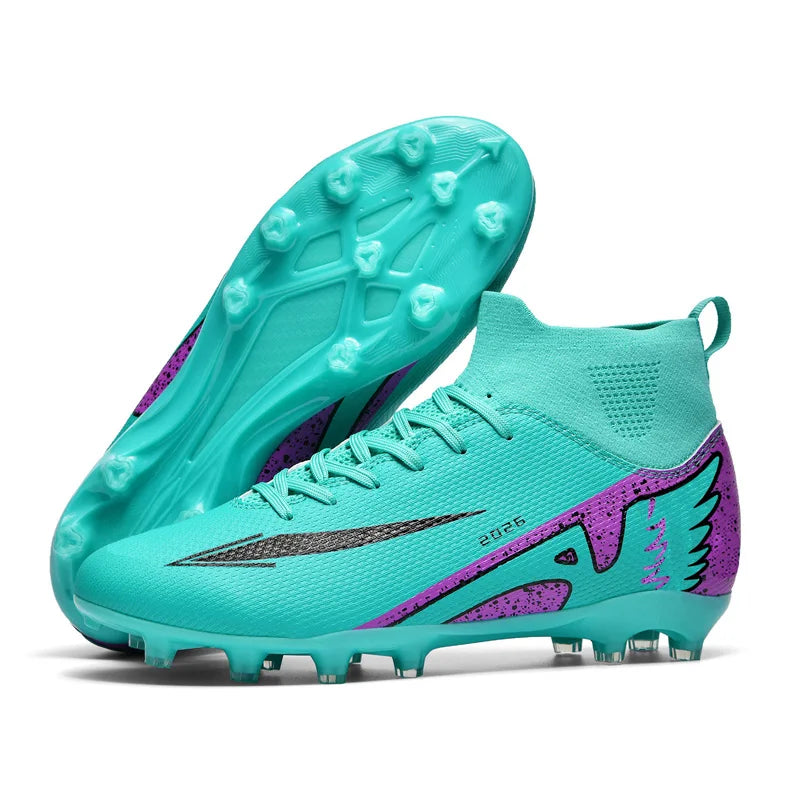 Men’s Soccer Shoes – High Ankle, Non-Slip, Ultralight Boots