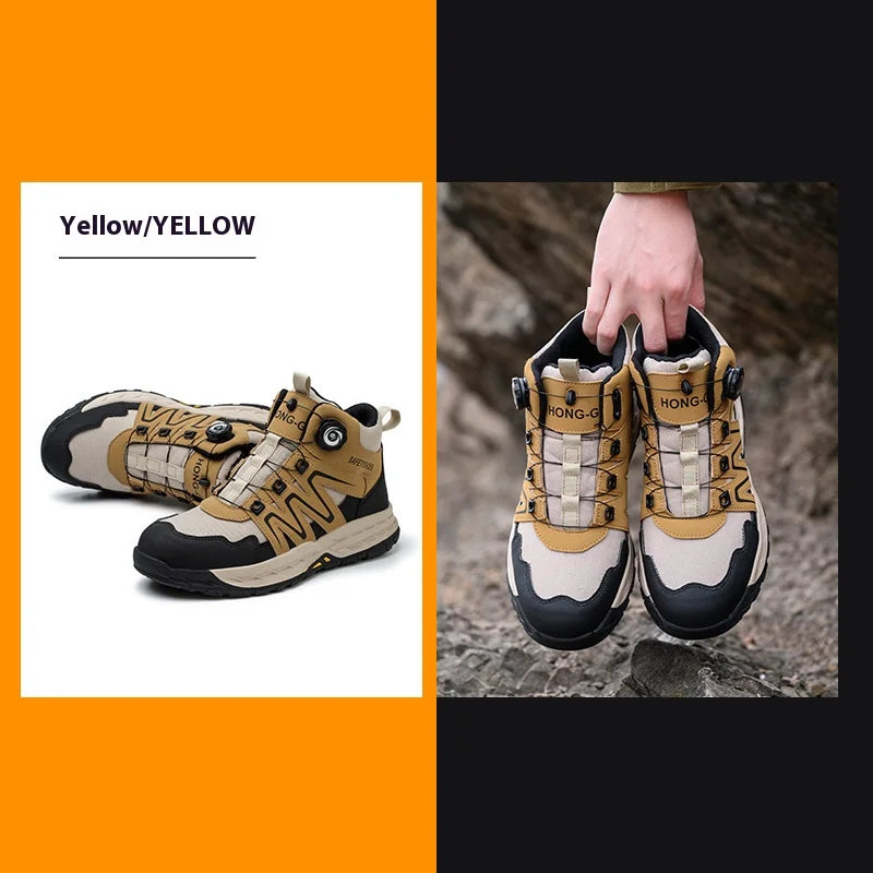 Men’s Steel Toe Safety Boots – Waterproof Anti-Smash Work Shoes