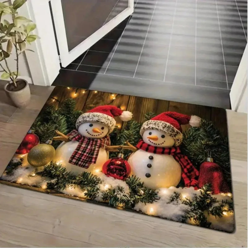 Christmas Door Mat Red Santa Claus Outdoor and indoor Gingerbread Man Carpet New Year 2026 Merry Christmas Home Decor Foot Mat