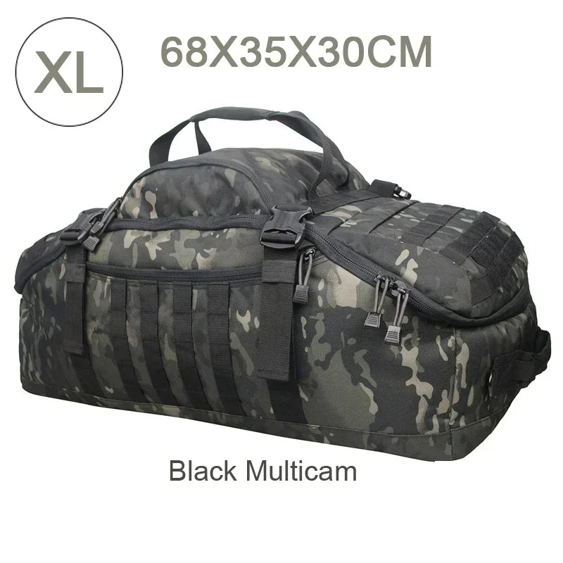 Large Tactical Duffle Backpack 30L–80L Travel Bag