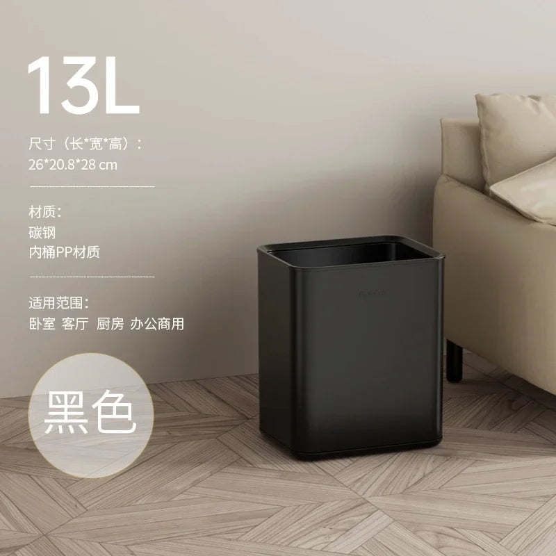 Kitchen Eye-Catching Garbage Can High-Standing Trash Bin Stylish Home Living Room Roller Creative Mobile Bedroom Bin