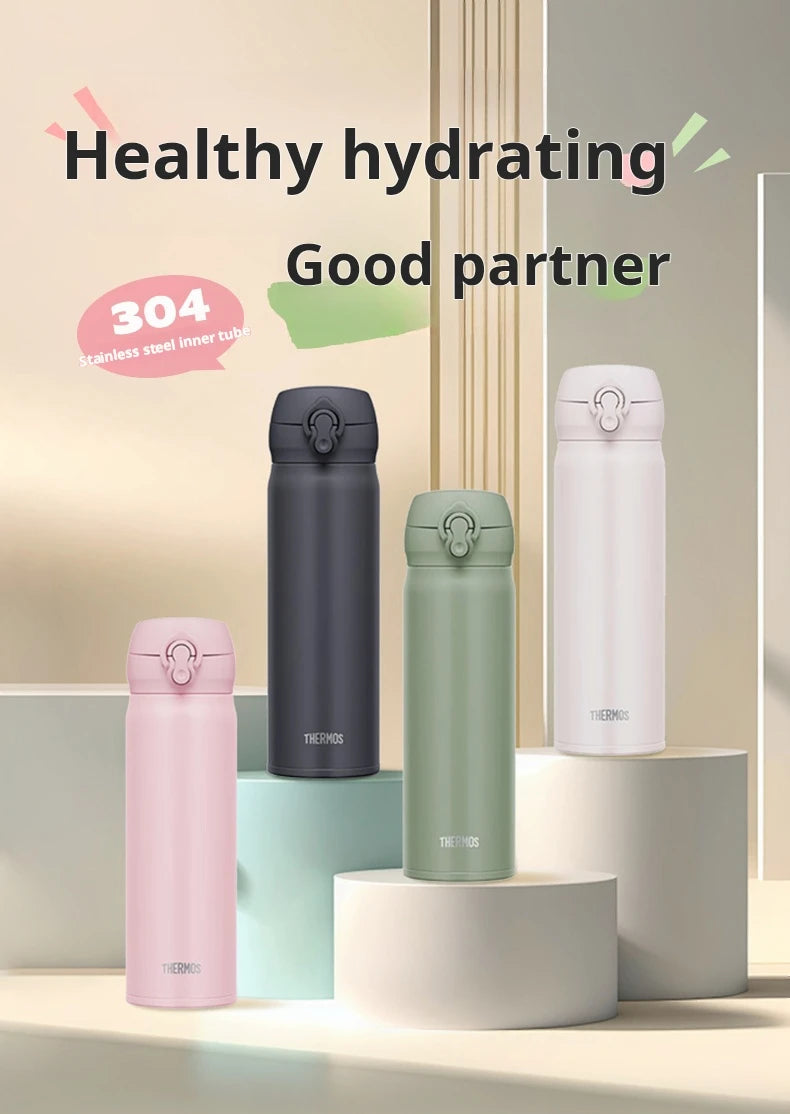 THERMOS Stainless Steel Vacuum Bottle – 350/500ml Hot & Cold