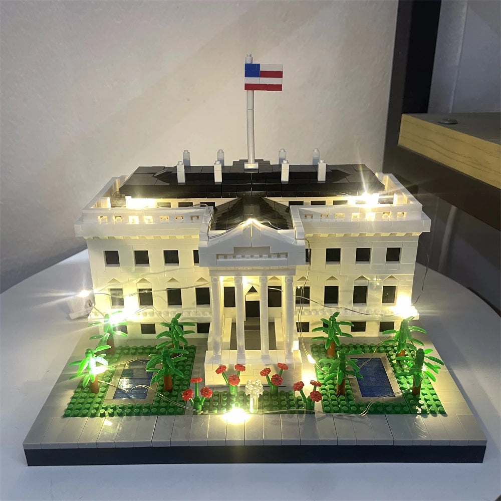 Presidential White House Micro Mini Building Block Toys Set:  Ideal Decorative Piece for Home and Office, Fantastic Gift Item