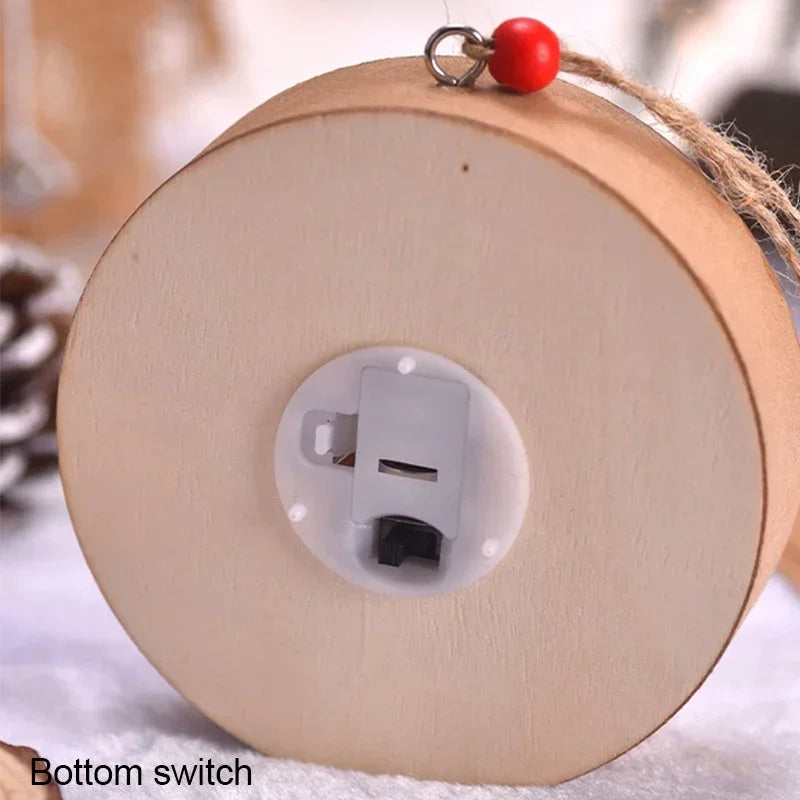 Christmas Decorations LED Night Light Luminous Christmas Tree Pendant Santa Claus Snowman Pendant Ornament Xmas Night Lights