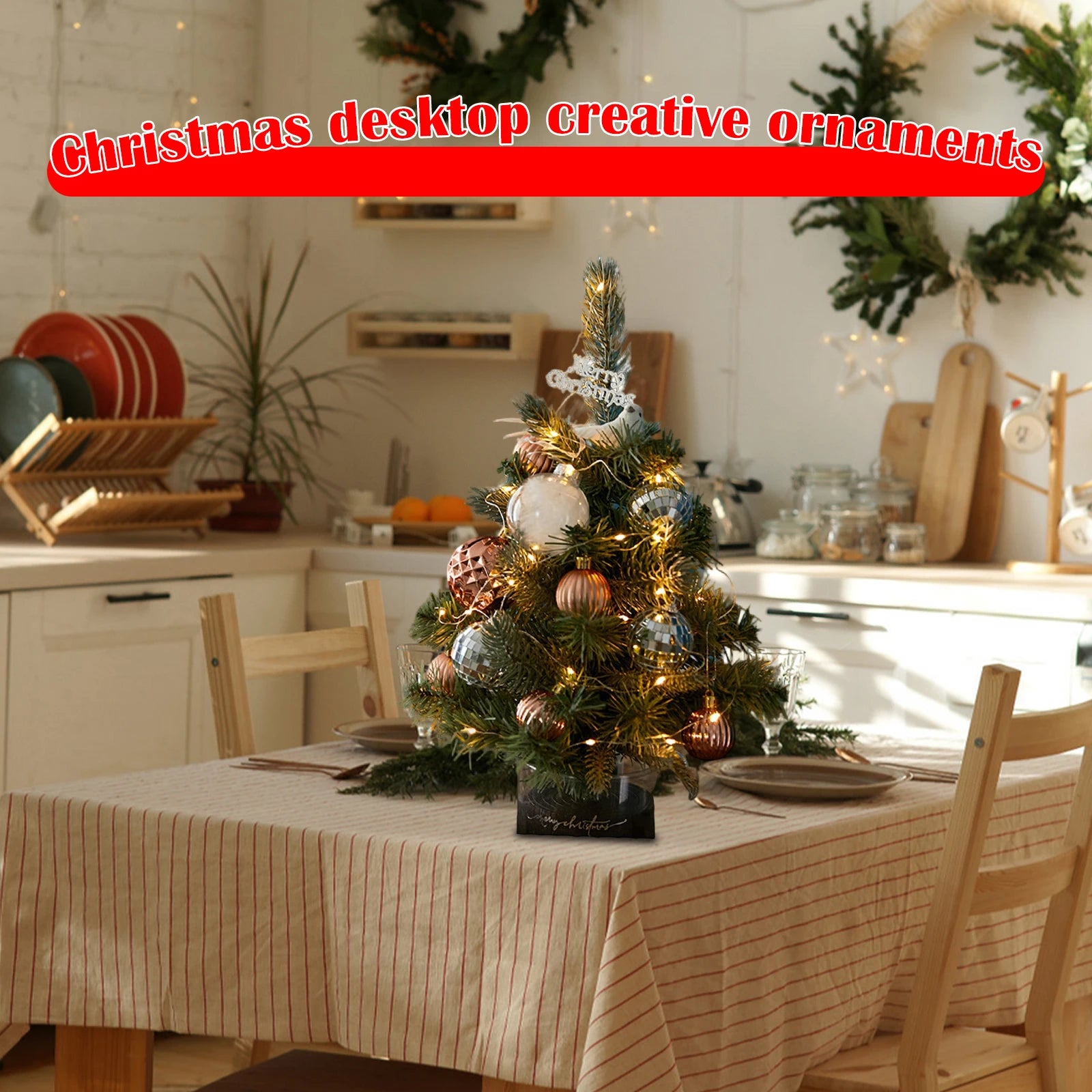 Classic Exquisite Christmas Tree Christmas Creatively Desktop Ornaments Family Festival Party Atmosphere Decoration Supplies