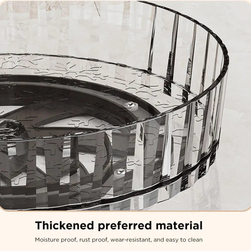 Rotating Tray Spice Rack Pantry Cabinet Turntable With Base Storage Bin Kitchen Organizer For Seasoning Cosmetic Storage Box