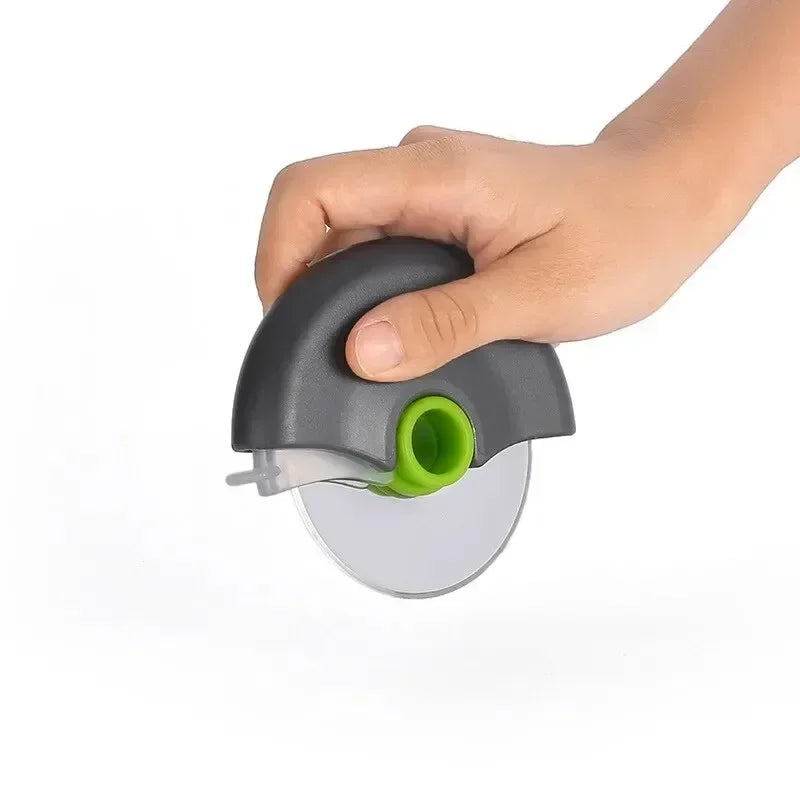 Stainless Steel Roller Cutter Multi-purpose Pizza Cake Dough Slicing Tool Baking Kitchen Accessories with Sharp Blade Wheel