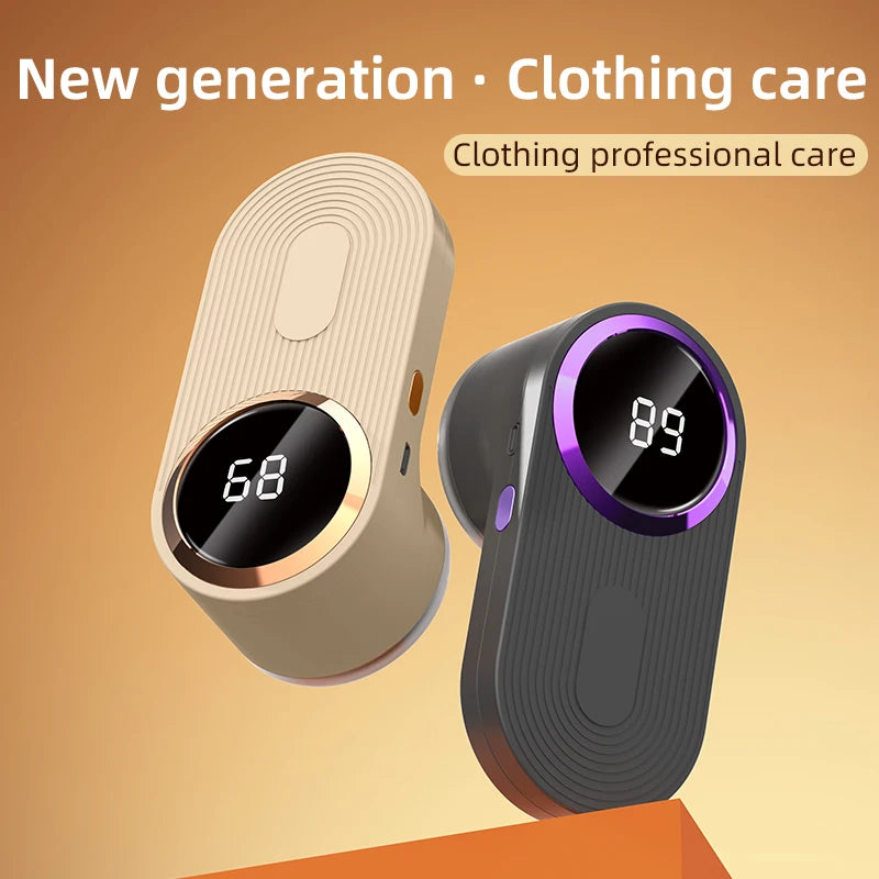 Portable Fabric Shaver LED Screen Electric Lint Remover for Clothes Sweater Fur Pill Shaver USB Rechargeable Handheld