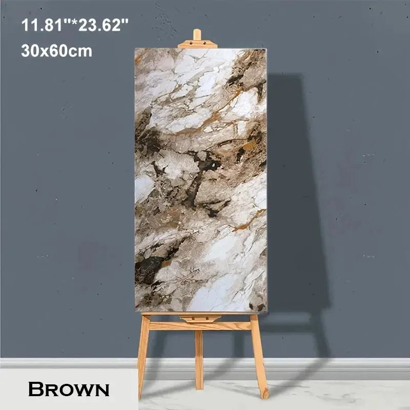 10-20Pcs 30cmx60cm Self-adhesive Marble Tiles Sticker Waterproof Floor Sticker PVC Tile Kitchen Bathroom Wall Sticker Home Decor