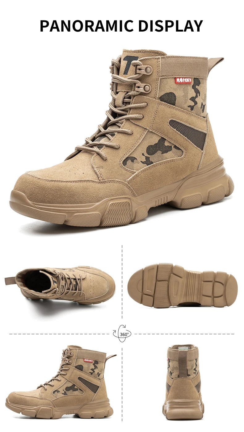 Men’s Steel Toe Safety Sneakers – Puncture-Proof Work Shoes