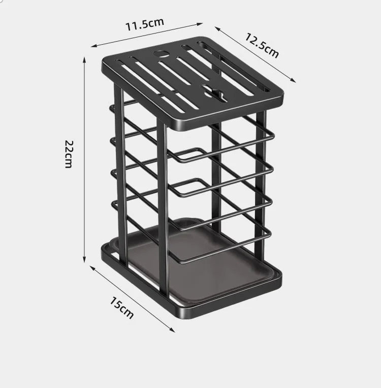 Kitchen Tabletop Storage Rack Knife Holder Stand Waterproof Hollow Storage Rack Kitchen Utensil Organizer Holder Accessories