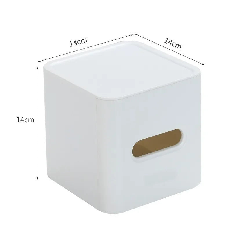 Tissue Towel Dispenser Desktop Toilet Paper Roll Holder Plastic Box for Bathroom Kitchen Household or Office Paper Organizer