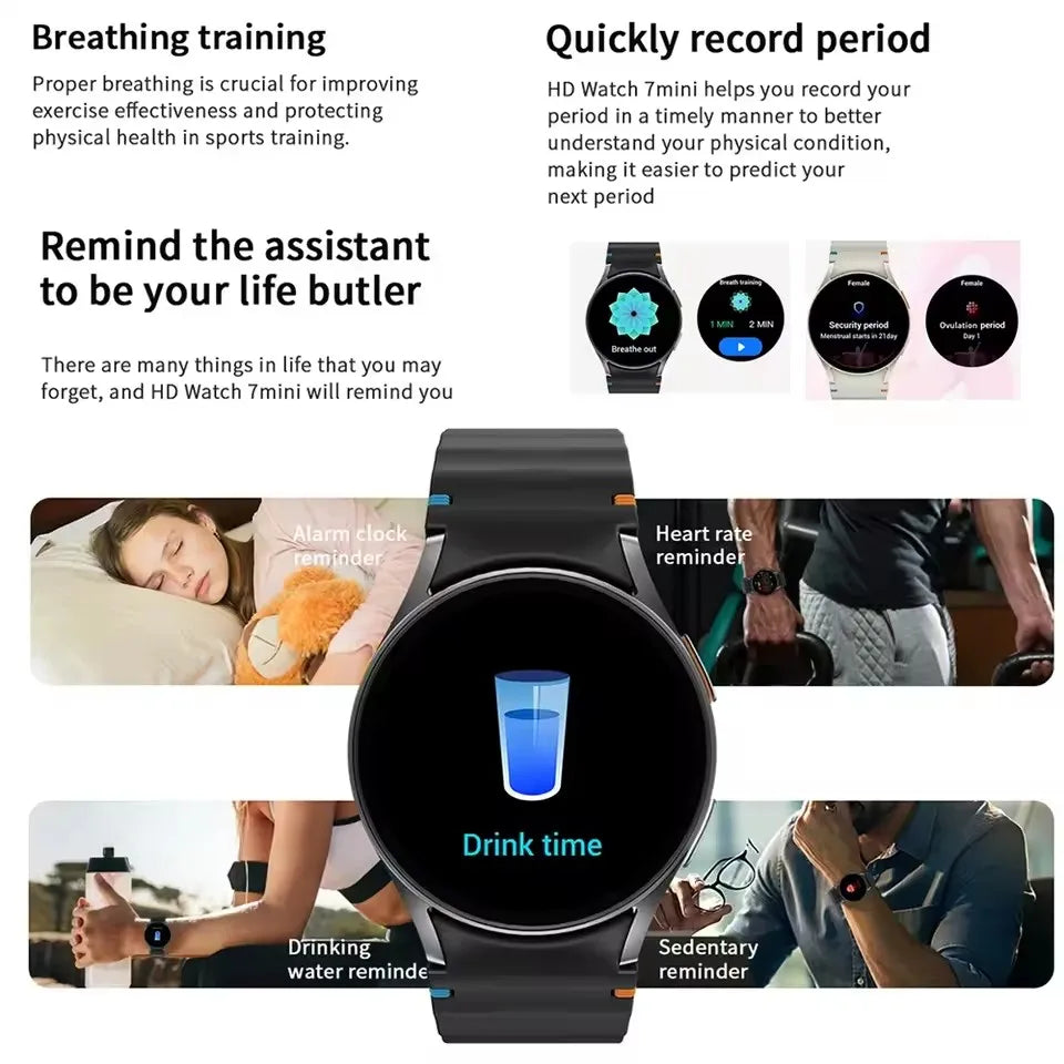 2025 New SmartWatch 7 Men GPS Tracking NFC Control Health monitoring Women SmartWatch Health Tracker Bluetooth call Smart Watch