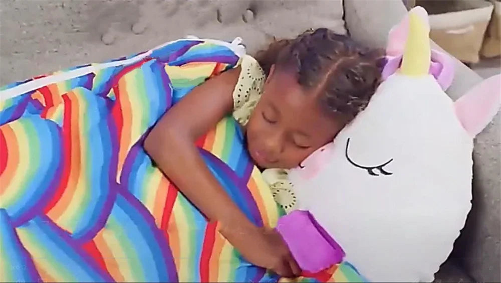 Kids Animal Sleeping Bag Plush Pillow Sleep Sack