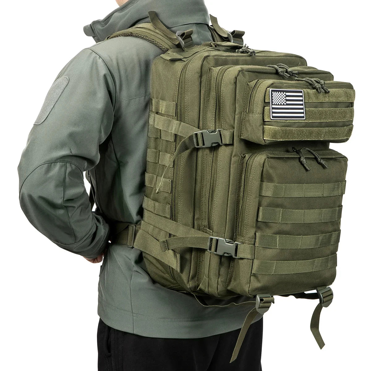 45L Tactical Backpack for Hiking & Outdoor Gear