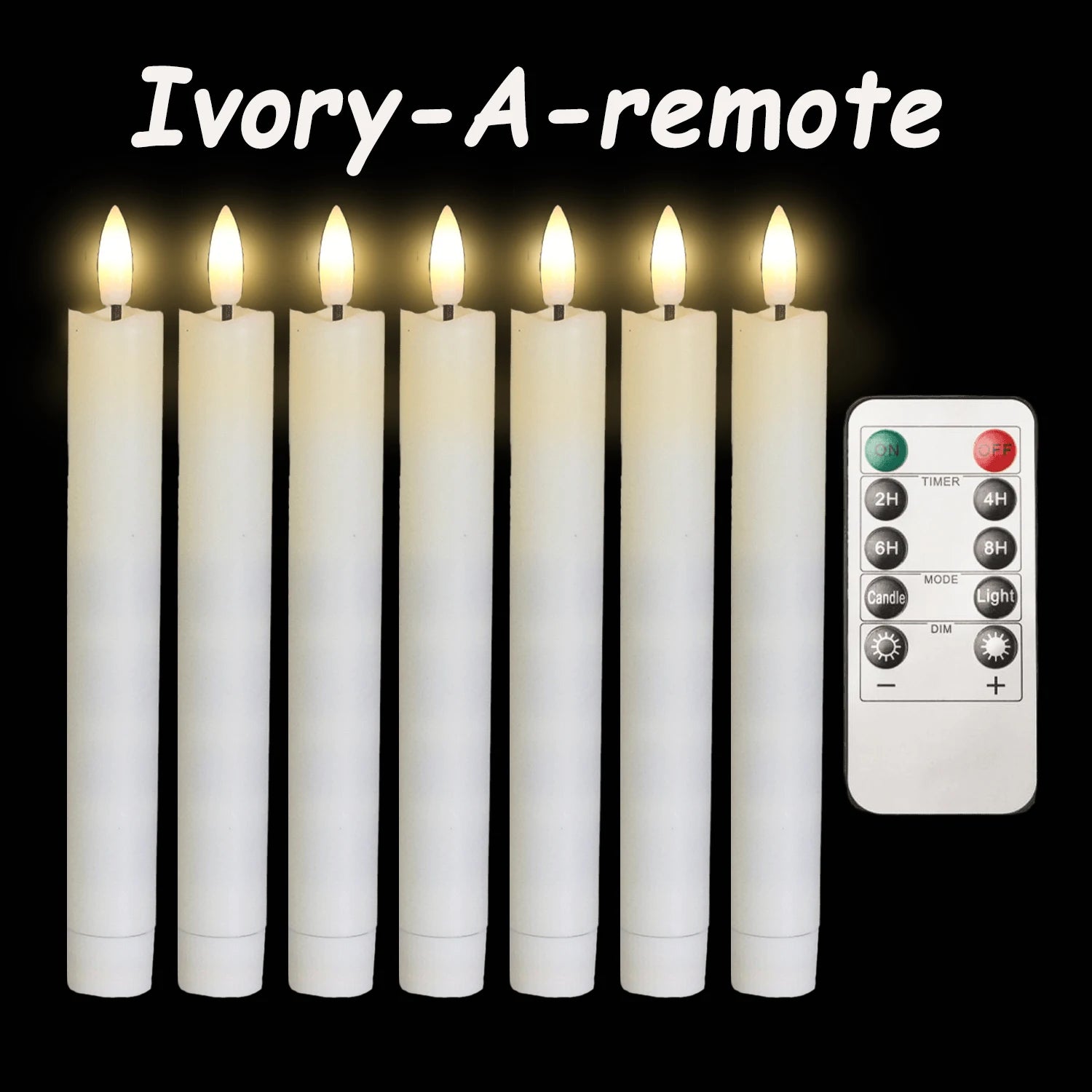 12-300 pcs Flameless Taper Candles LED Candles 7.5in Battery Operated for Wedding Decoration Candle for Holiday/Church/Christmas