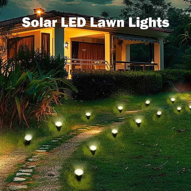 LED Solar Lights 8 Modes Outdoor Solar Garden Lights Waterproof Lawn Pilot Lamps for Trails Camping Yards Decorative Lighting