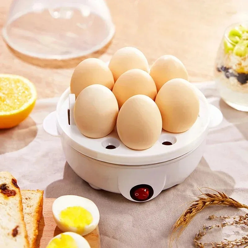 Electric Egg Cooker Automatic Steamer Double Layer Multi Function Breakfast Machine Mini Kitchen Appliance for Boiling Poaching