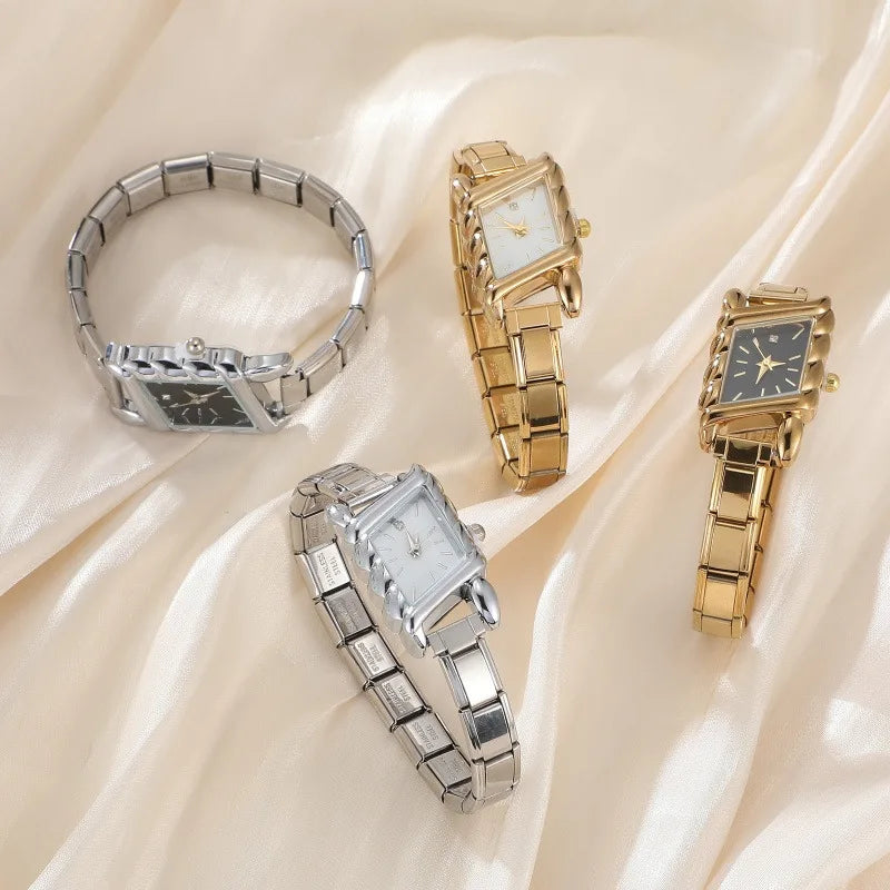 2025 Fashion Women's Men's Stainless Steel Oval Heart Square High Quality Watch Bracelet For Friend Birthday DIY Bracelet Gift