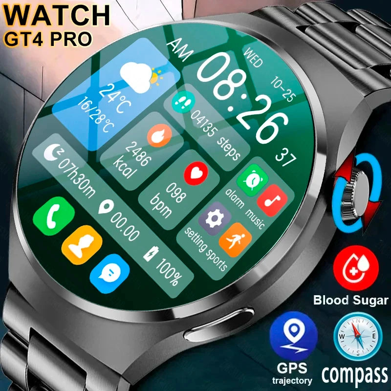 2025 New military outdoor Smart Watch Men HD AMOLED Screen GPS Motion trajectory HeartRate Bluetooth Call SmartWatch IP68 Gift