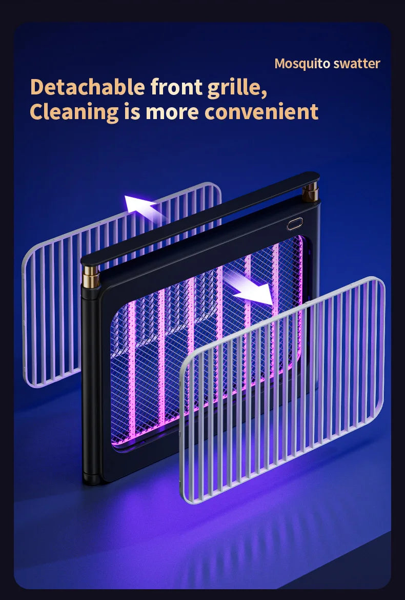 Rechargeable Energy Saving Mosquito Killer Lamp UV Trap Shock Safe Design 100㎡ Coverage Auto On Off No Chemicals Indoor Outdoor