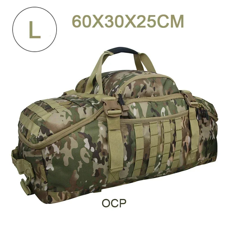 Large Tactical Duffle Backpack 30L–80L Travel Bag