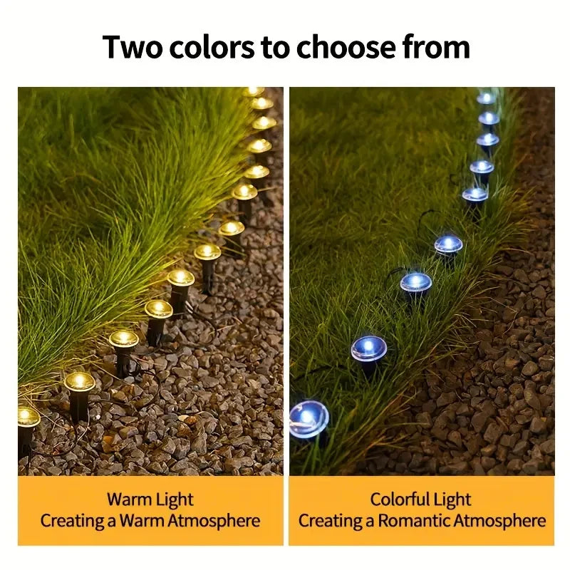 LED Solar Lights 8 Modes Outdoor Solar Garden Lights Waterproof Lawn Pilot Lamps for Trails Camping Yards Decorative Lighting