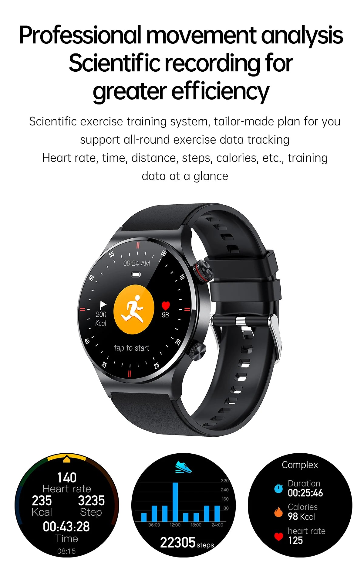 QW33 AMOLED Smart Watch with NFC & Call