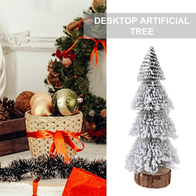 15-30cm Christmas Decoration Xmas Tree Small Cedar Pine for Home Room Decor Party New Year 2024 Navidad Ornaments Accessories
