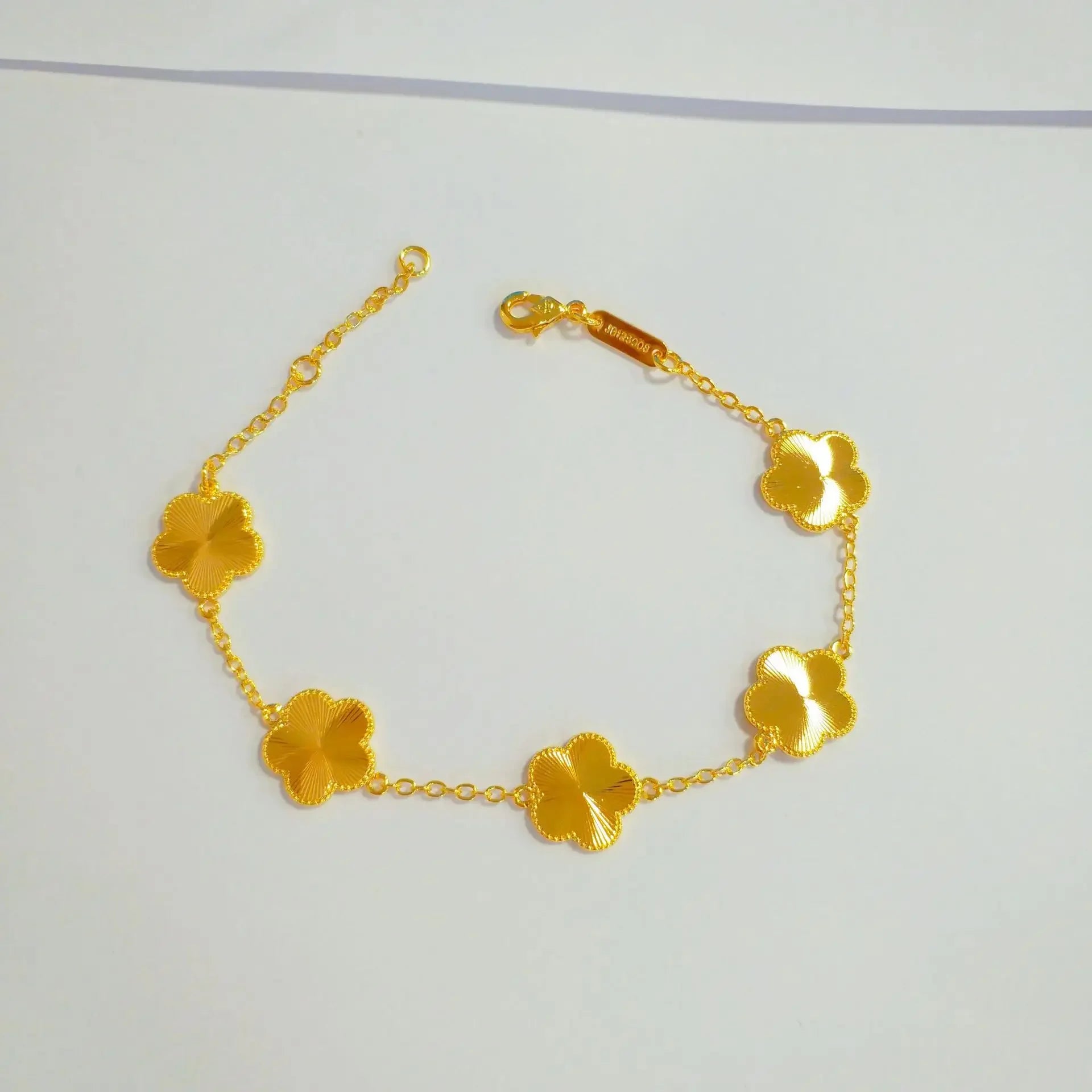 Delicacy 9999 24K Solid Gold Seasonal Necklace with Matching Bracelet and Stud Earrings Set for Women